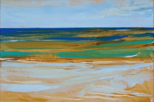 Kawela Bay IV, 16" x 24", oil on linen, 2007, private collection.